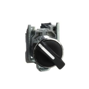 XB4BD21- bouton tournant manette - Ø22 - 2 pos fix - noir - 1F - vis étrier
