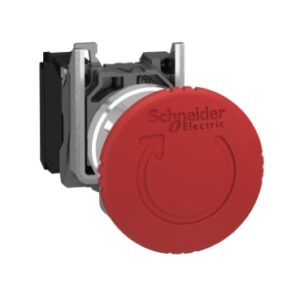 XB4BS8442-bouton arrêt urgence - Ø40 - pousser tourner - rouge - 1O - vis